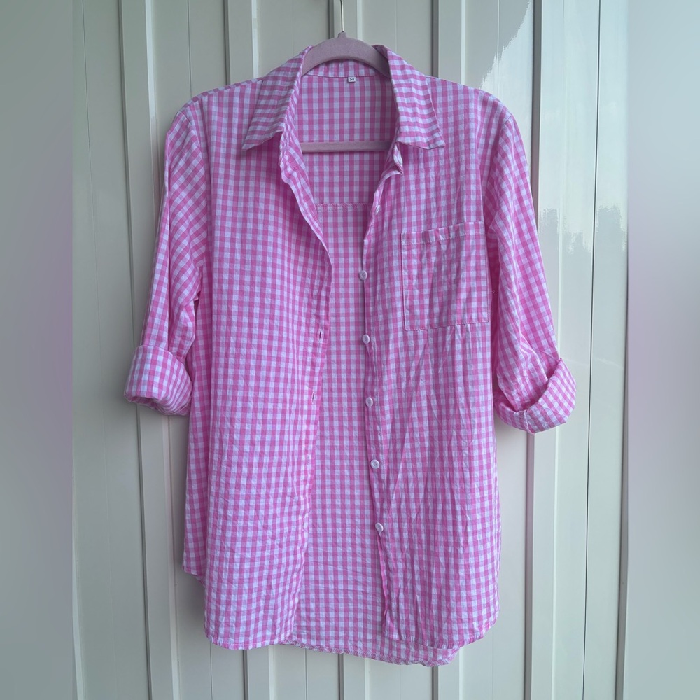 🌸Pink Gingham Blouse🌸